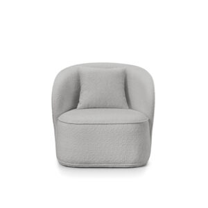 Delanna Boucle Fabric Lounge Chair - Solstice Grey