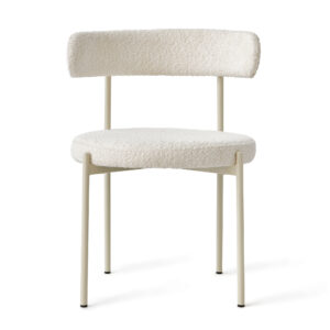 Abessa Velvet Dining Chair – White