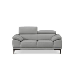 Zelma 2-Seater Full Leather Sofa with Adjustable Headrest