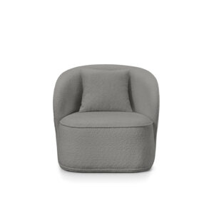 Delanna Boucle Fabric Lounge Chair - Dover Grey