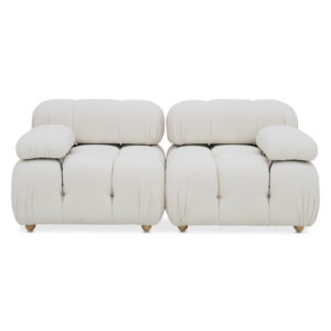 Gracie 2-Seater Sofa – White Boucle