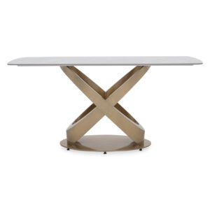 Rian II Modern Grey Sintered Stone Dining Table