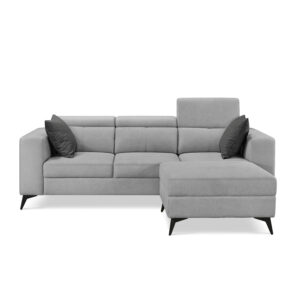Adriano 2.15m 3-Seater Fabric Sofa with Ottoman