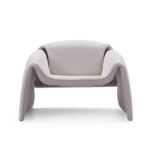 Gweir Modern White Fabric Armchair