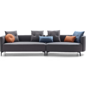Westbroc 4-Seater Left Chaise Sofa in Dark Grey