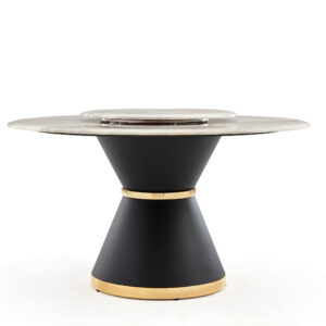 Barzig 1.35M Cultured Marble Round Dining Table