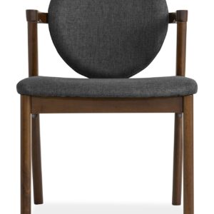 Ronny Arm Dining Chair – Walnut - Dark Grey