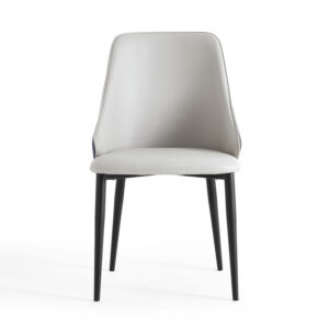 Yalene Faux Leather Chair – GreyBlue