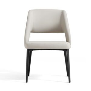 Malha Faux Leather Armchair – Grey