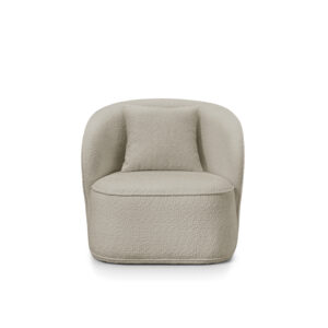Delanna Boucle Fabric Lounge Chair - Royal Beige