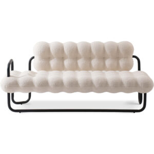 Orae Cirrus 1.74M Upholstered Sherpa Bench – Ivory