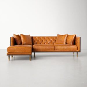 Lennox 2-Piece Leather Chaise Sectional