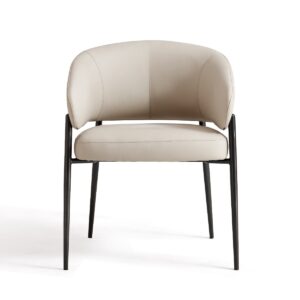 Vidar Faux Leather Dining Chair – Light Grey