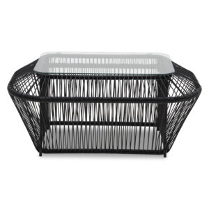 Black Spinel Rattan Coffee Table