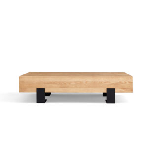 Adelmar Solid Ash Wood Coffee Table – 1.3M (Natural)