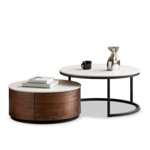 Nomiki Walnut Sintered Nesting Coffee Table
