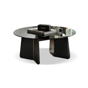 Gargrave Round Oak & Glass Coffee Table