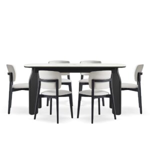 Cypress 6-Seater Dining Set with Sintered Stone Tabletop