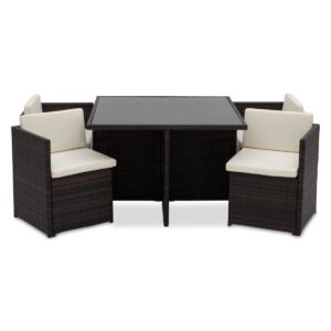 Amara 5-Piece Compact Rattan Dining Set